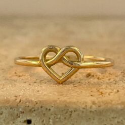 ANILLO CORAZON ENTRE LAZOS