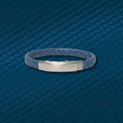 PULSERA AUDACE GOLD SCREW BLUE