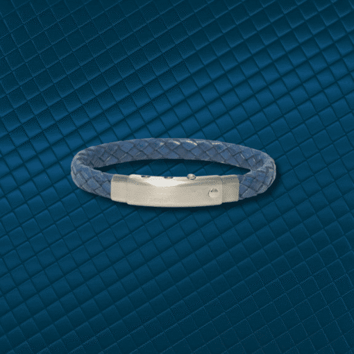 PULSERA AUDACE GOLD SCREW BLUE
