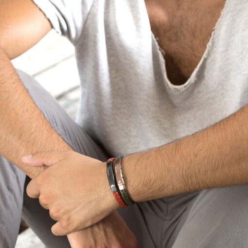 PULSERA AUDACE PELLE RED