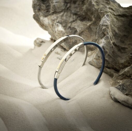 PULSERA SKEMA BLUE TRIPLE GOLD SCREW