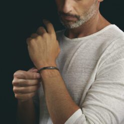 PULSERA SKEMA BLACK GOLD SCREW