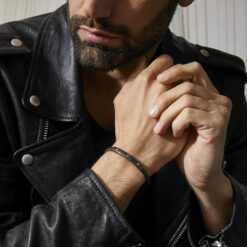 PULSERA SKEMA BLACK TRIPLE GOLD SCREW