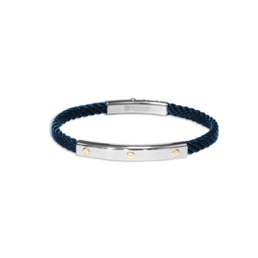 PULSERA SKEMA BLUE TRIPLE GOLD SCREW - Imagen 2