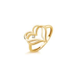 ANILLO CORAZON DUO CON DIAMANTE