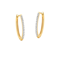 AROS ARGOLLA OVAL CON DIAMANTE