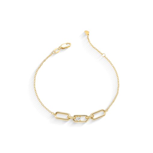 PULSERA TRES ESLABONES OVALES