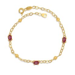 PULSERA TRILOGÍA RUBÍ
